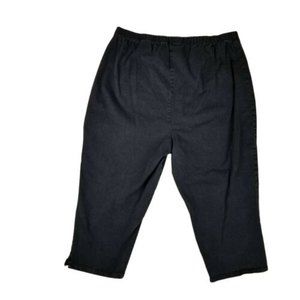 Vintage CST Sport Cropped Pants plus Sz 24W Black Elastic Waist Stretch Comfort